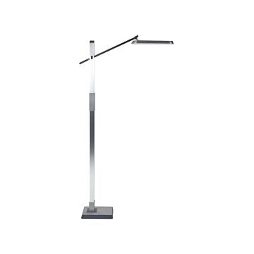 Floor Led Lamp Silver Synthetic Material 144 Cm Height Dimming Cct Modern Lighting Home Office Beliani