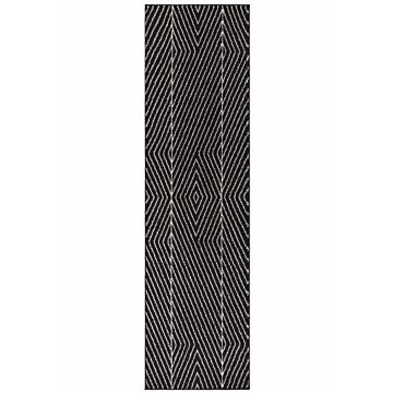 Muse 066x240cm Black Linear Rug Mu10