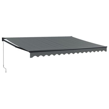 Vidaxl Retractable Awning Anthracite 4x3 M Fabric And Aluminium