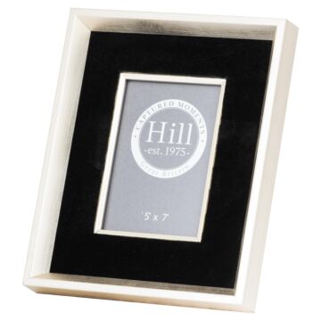 Antiqued Pewter Deep Framed Black Velvet 5x7 Photo Frame
