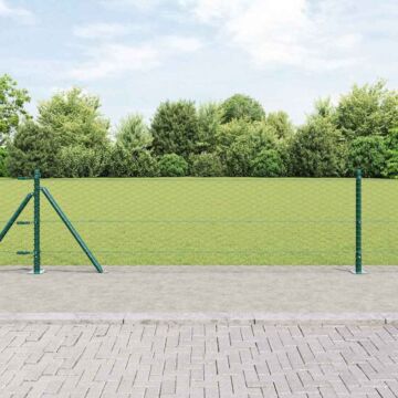 Vidaxl Hexagon Fence Green 0.6x100 M Steel