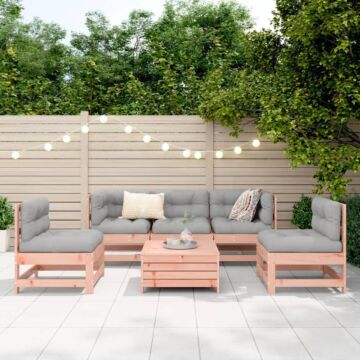 Vidaxl 6 Piece Garden Sofa Set Solid Wood Douglas Fir