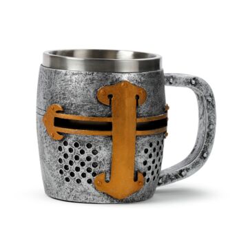 Decorative Tankard - Silver And Gold Medieval Knight