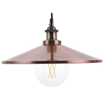 Pendant Lamp Copper Metal Modern Industrial Ceiling Light Beliani