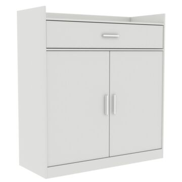 Vida Designs Dalby 2 Door 1 Drawer Shoe Cabinet, White