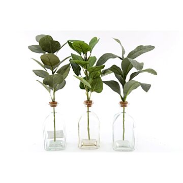 Set Of Three Artificial Leaf In Vase
