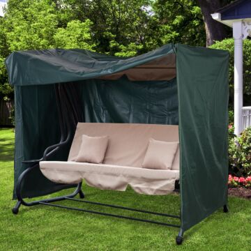 Outsunny 164cm Height Oxford Polyester Waterproof Swing Chair Cover Green