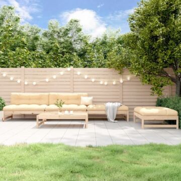 Vidaxl 5 Piece Garden Lounge Set Solid Wood Pine