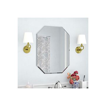 40cm W X 60cm H Modern Frameless Octagon Wall Mirror