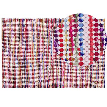 Rag Rug Multicolour 160 X 230 Cm Rectangular Hand Woven Boho Eclectic Beliani