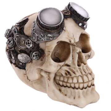 Gothic Steam Punk Skull Decoration With Goggles