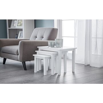 Cleo Nest Of Tables - Pure White Finish