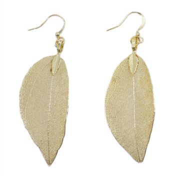 Earrings - Bravery Leaf - Gold