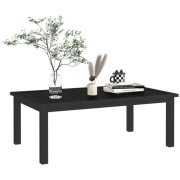 Outsunny 100cm X 60cm Aluminium Outdoor Coffee Table - Black