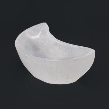 Selenite Moon Bowl - 10cm
