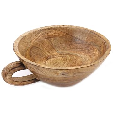 29 X 24 5 X 10cm Wooden Bowl With Handle