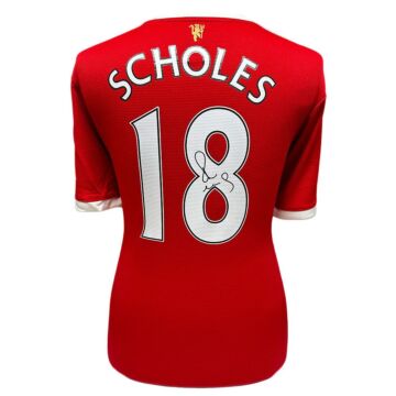 Manchester United Fc Scholes Signed Shirt