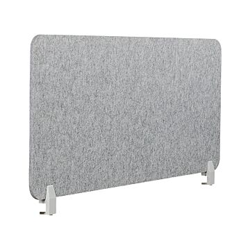 Desk Screen Dark Grey Pet Board Fabric Cover 130 X 50 Cm Acoustic Screen Modular Mounting Clamps