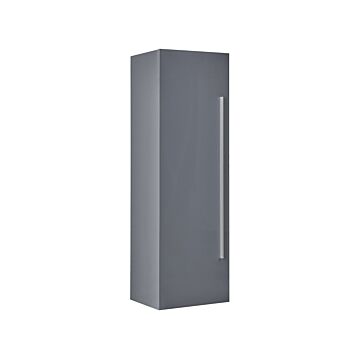 Bathroom Wall Cabinet Grey Mdf 132 X 40 Cm With 4 Shelves Wall Mounted Beliani