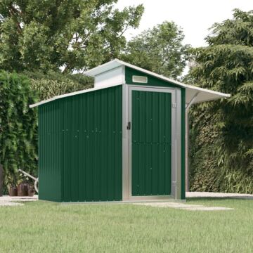 Vidaxl Garden Shed Green 270x130x208.5 Cm Galvanised Steel