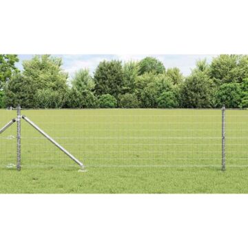 Vidaxl Euro Fence With 13 Spike Posts 0.4x50 M Galvanised Steel