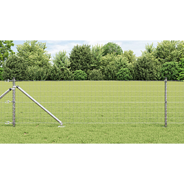 Vidaxl Euro Fence With 13 Spike Posts 0.4x50 M Galvanised Steel