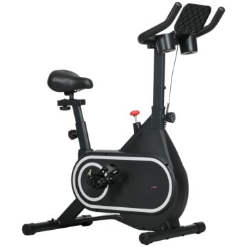 Sportnow Magnetic Indoor Cycling Bike, Exercise Bike With Silent Flywheel, Lcd Display, Tablet Holder, Comfortable Seat