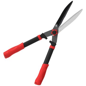 Outsunny Garden Shears, 63.5 Cm Heavy Duty Hedge Shears With Razor-sharp Blades, Comfort Grip And Tension Adjuster For Hedges, Shrubs And Bushes, Easy Cutting And Trimming