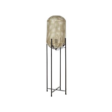 Floor Lamp Black And Brass Iron Metal Contemporary Design Modern Home Decor Lighting Beliani