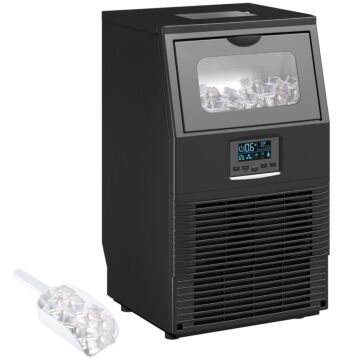 Homcom Commercial Ice Maker With 4kg Ice Storage - Black