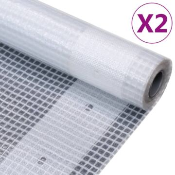 Vidaxl Leno Tarpaulins 2 Pcs 260 G/m² 4x20 M White