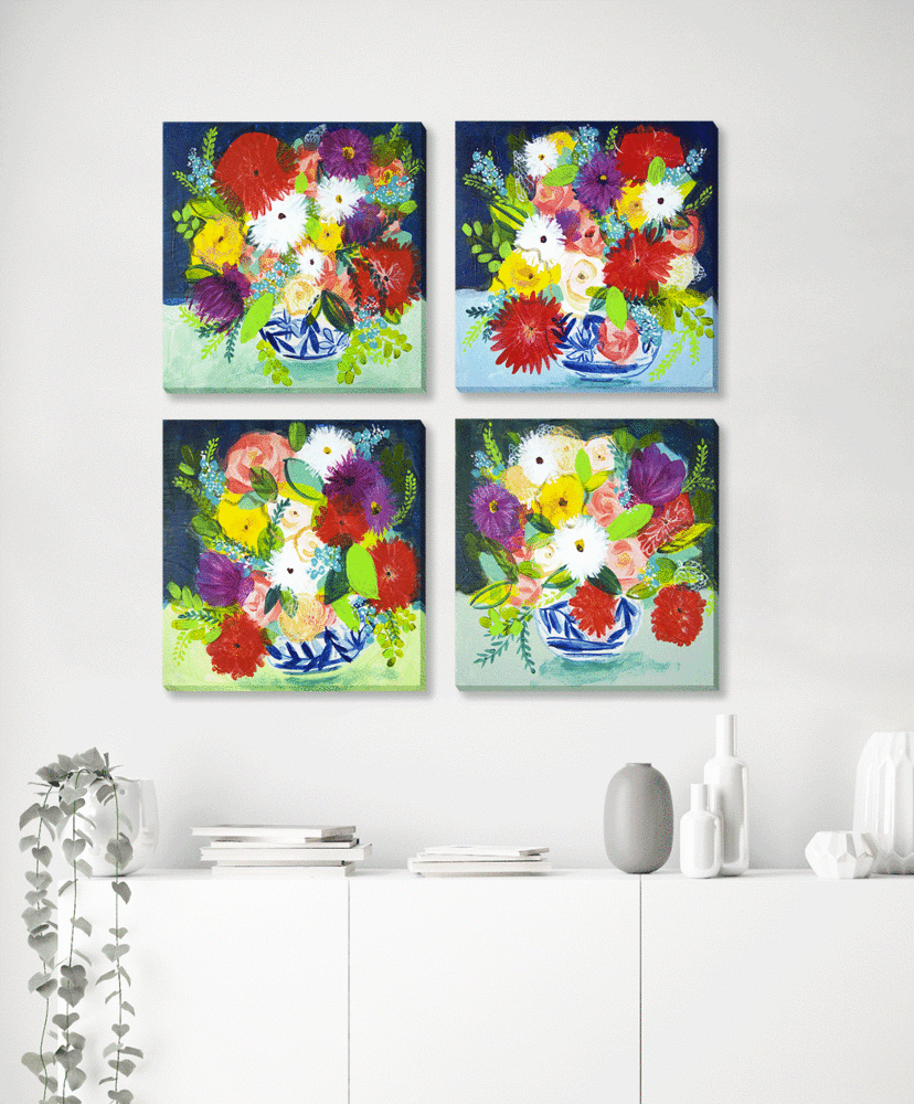 Summer Bouquet Iv By Shelley Hampe - Wrapped Canvas