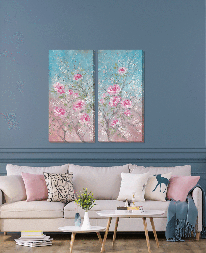 Pink Floral & Blossom I By Diane Demirci - Wrapped Canvas