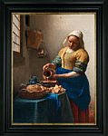 The Milkmaid By Johannes Vermeer - Framed Art