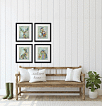 Fantastic Floral Animals Iii – Hare By Fab Funky - Framed Art