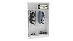 Lynx 2 Door Sliding Wardrobe With Mirror White & Grey