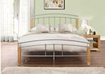 Tetras King Bed Beech & Silver