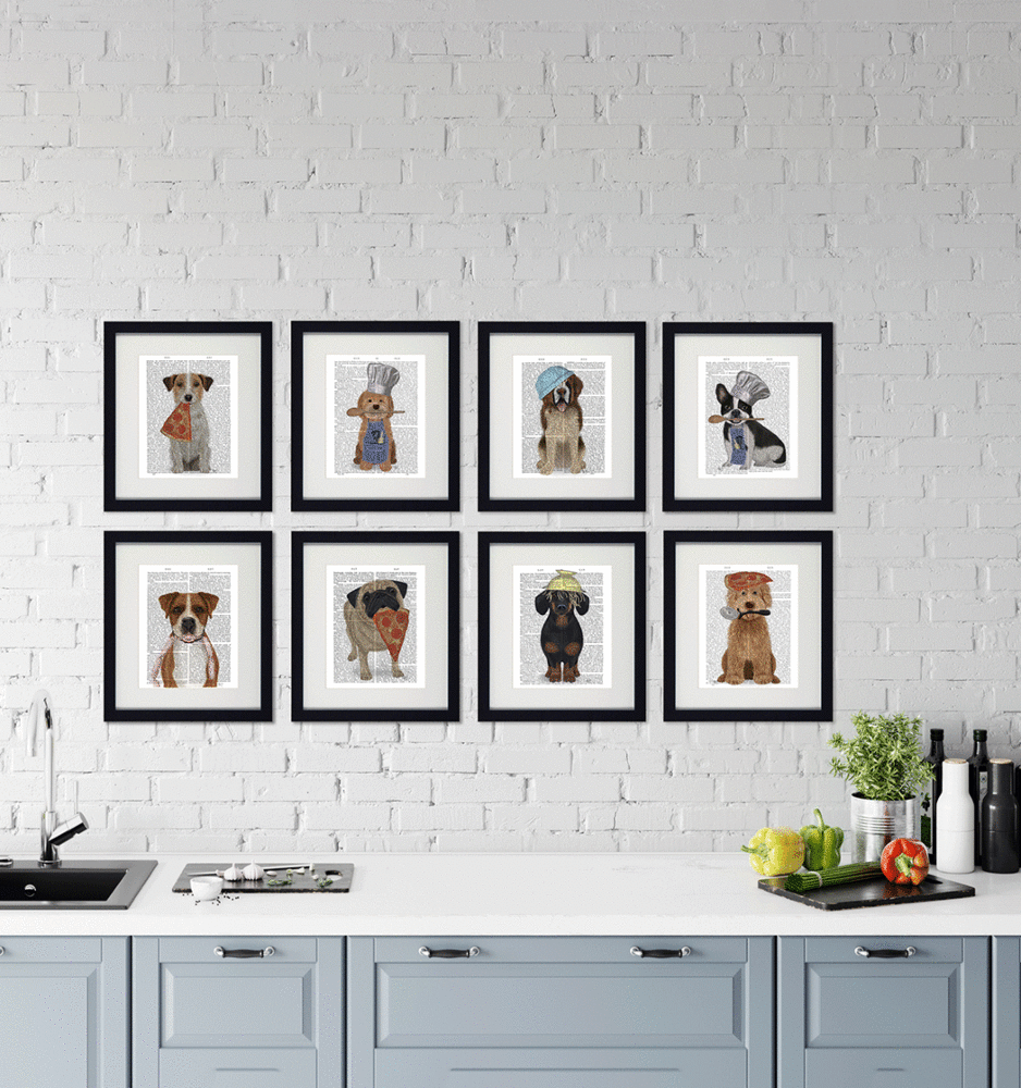 Culinary Canines V - Framed Art