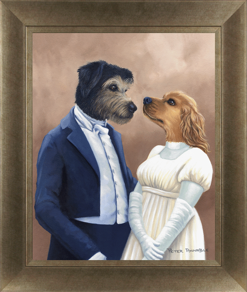 Kennel Club Iv – Mr & Mrs Fitzwilliam By Peter Annable - Framed Art