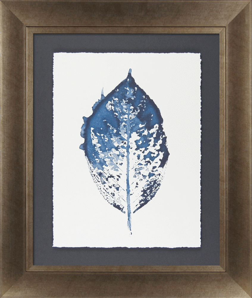 New Beginnings In Blue Iv By Amy Evans - Framed Art