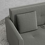 Homcom 2 Seater Sofa Bed, Convertible Bed Settee, Modern Fabric Loveseat Sofa Couch W/ Cushions, Hidden Storage For Guest Room, Light Grey