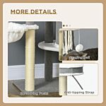 Pawhut Cat Tree For Indoor Cats, Cat Tower With Scratching Posts, Multi-level Kitten Climbing Tower, 124cm