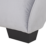 Chaise Longue Grey Velvet Inbuilt Bluetooth Speaker Usb Charger Modern Design Curved Living Room Beliani