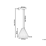 Hanging Light Pendant Lamp Copper High Gloss Shade Geometric Cone Industrial Design Beliani