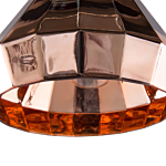 Hanging Light Pendant Lamp Copper High Gloss Shade Geometric Cone Industrial Design Beliani