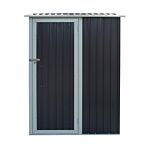 Trentvale 5 X 3 Metal Pent Shed - Dark Grey