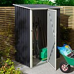 Trentvale 5 X 3 Metal Pent Shed - Dark Grey