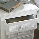 Brittany 3 Drawer Bedside White And Grey