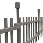 Outsunny 4pcs Wooden Garden Fencing Landscape Edging, Grey