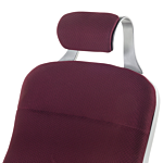 Office Executive Chair Burgundy Mesh Swivel Gas Lift Adjustable Height With Castors Ergonomic Modern Beliani